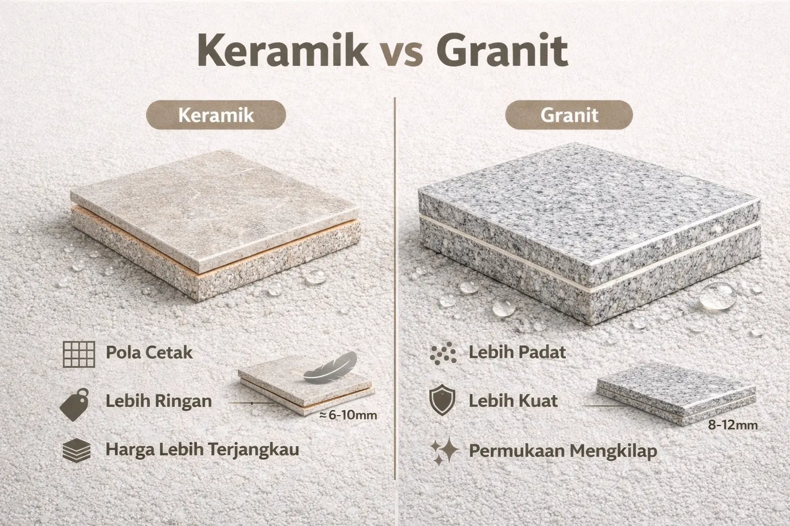 perbedaan granit dan keramik