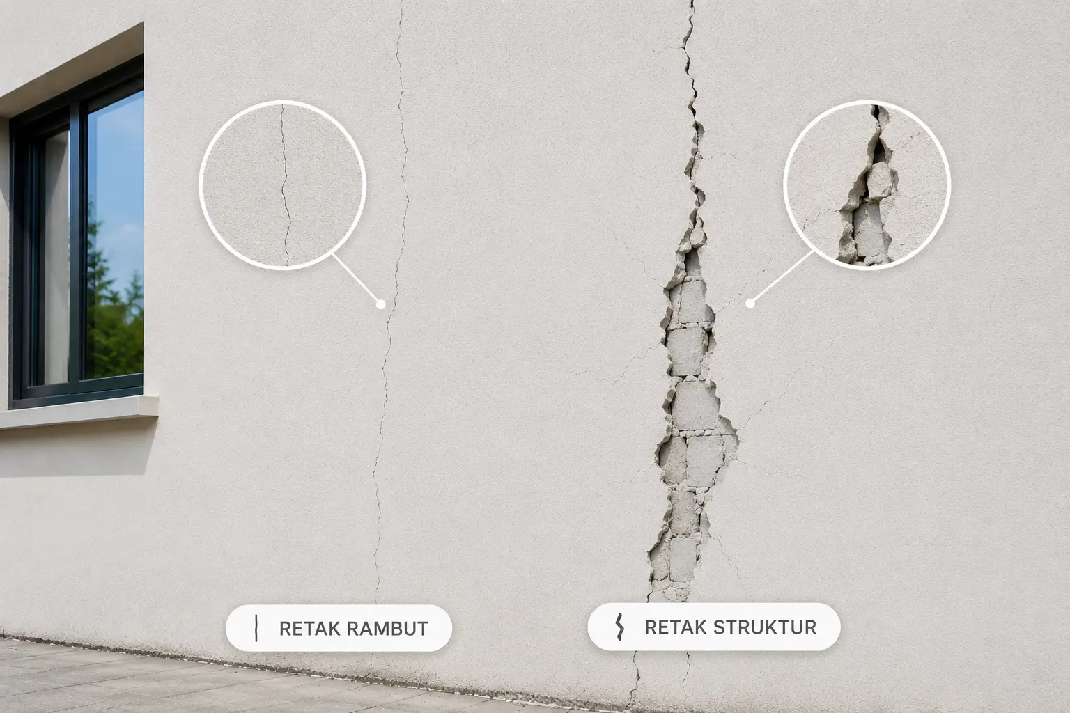 Perbedaan retak struktur dan non struktur